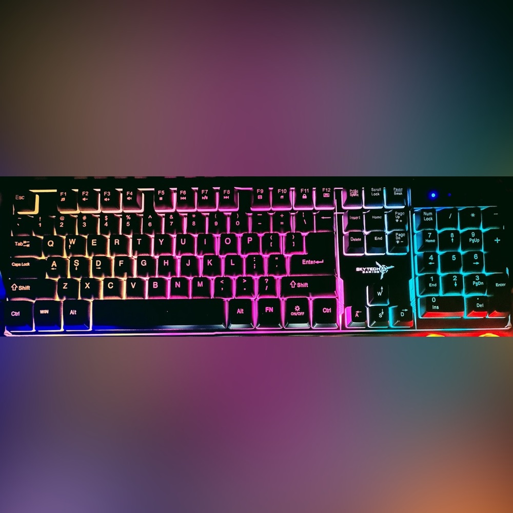 Skytech Gaming Rainbow Backlight Black Wired Keyboard